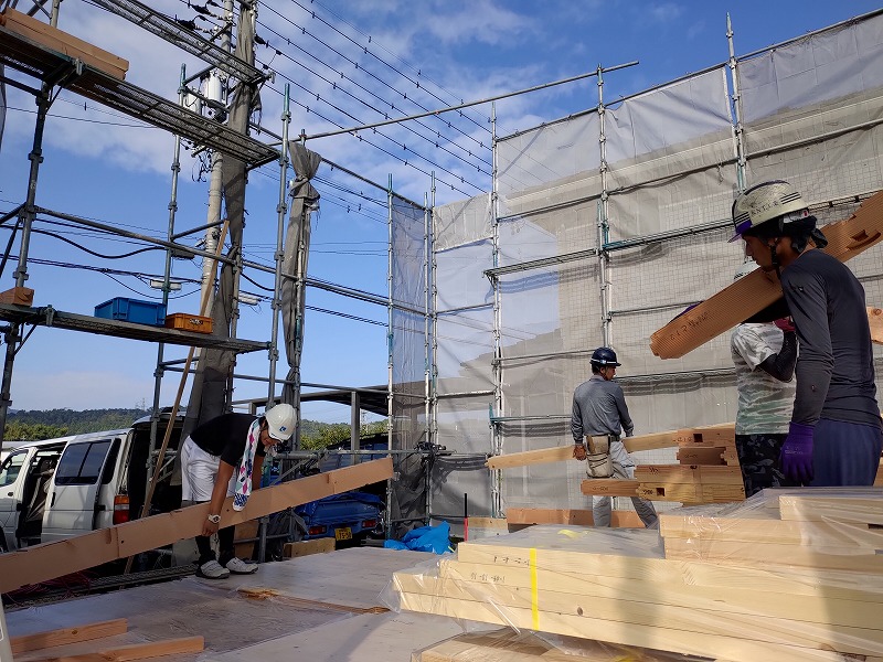 岐阜県関市注文住宅新築工事現場：平田建設