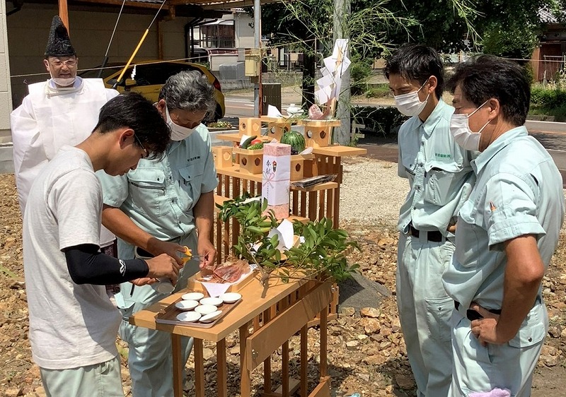 地鎮祭　直会　楽楽楽の家　平田建設