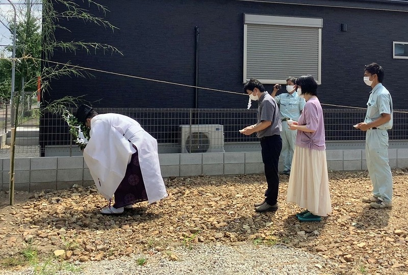 地鎮祭　四方祓い　楽楽楽の家　平田建設